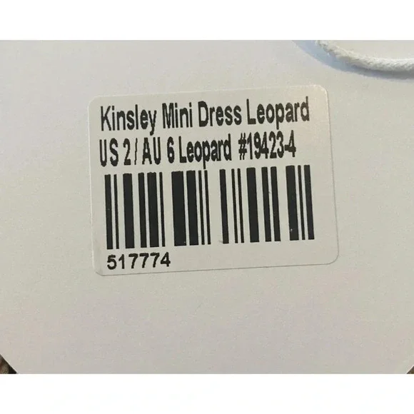Princess Polly Kinsley Leopard‎ Print Mini Dress Womens Size 2 NWT (551) - Picture 4 of 6